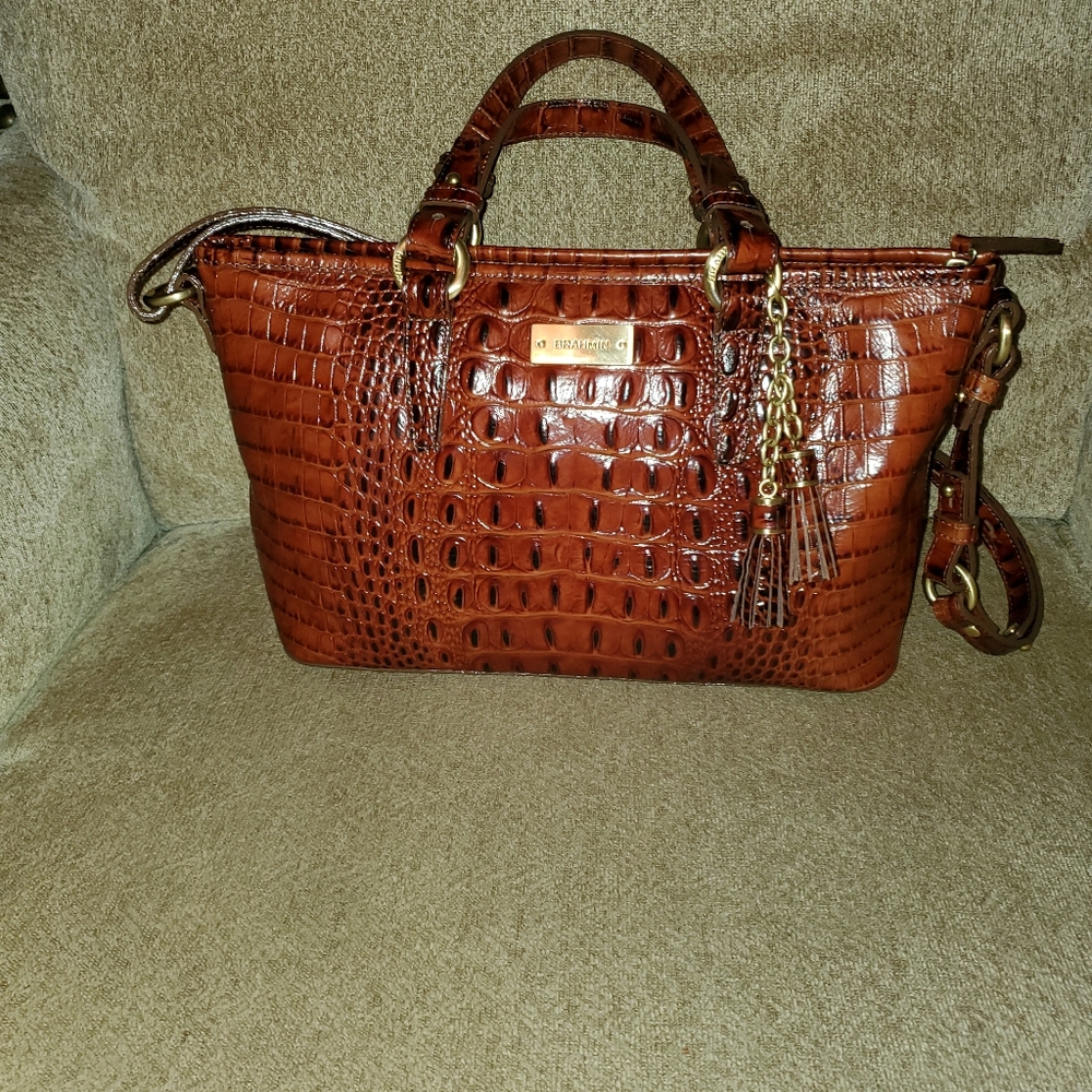Brahmin mini Asher in the color pecan